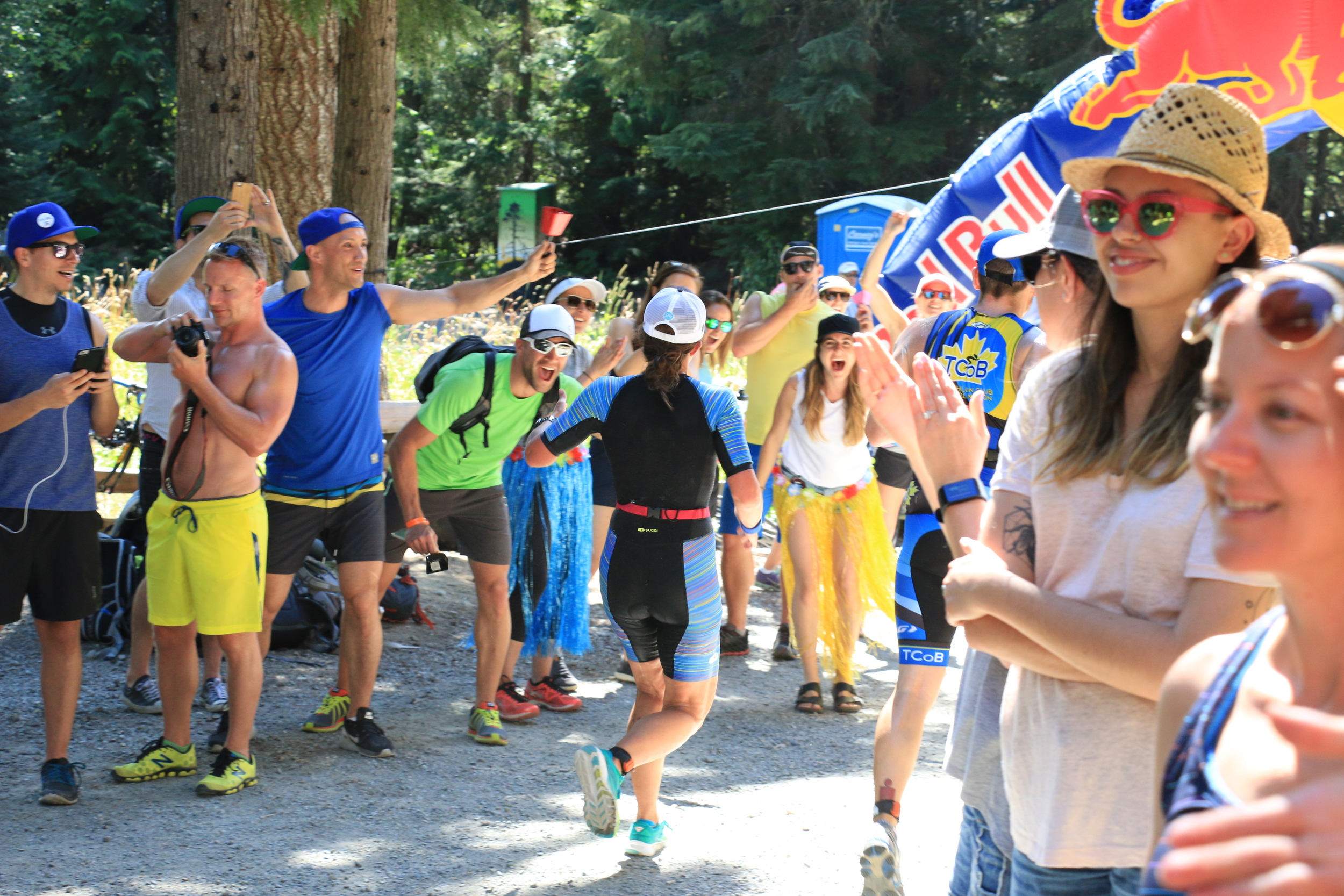 Steph Corker on her way to her first Ironman win!