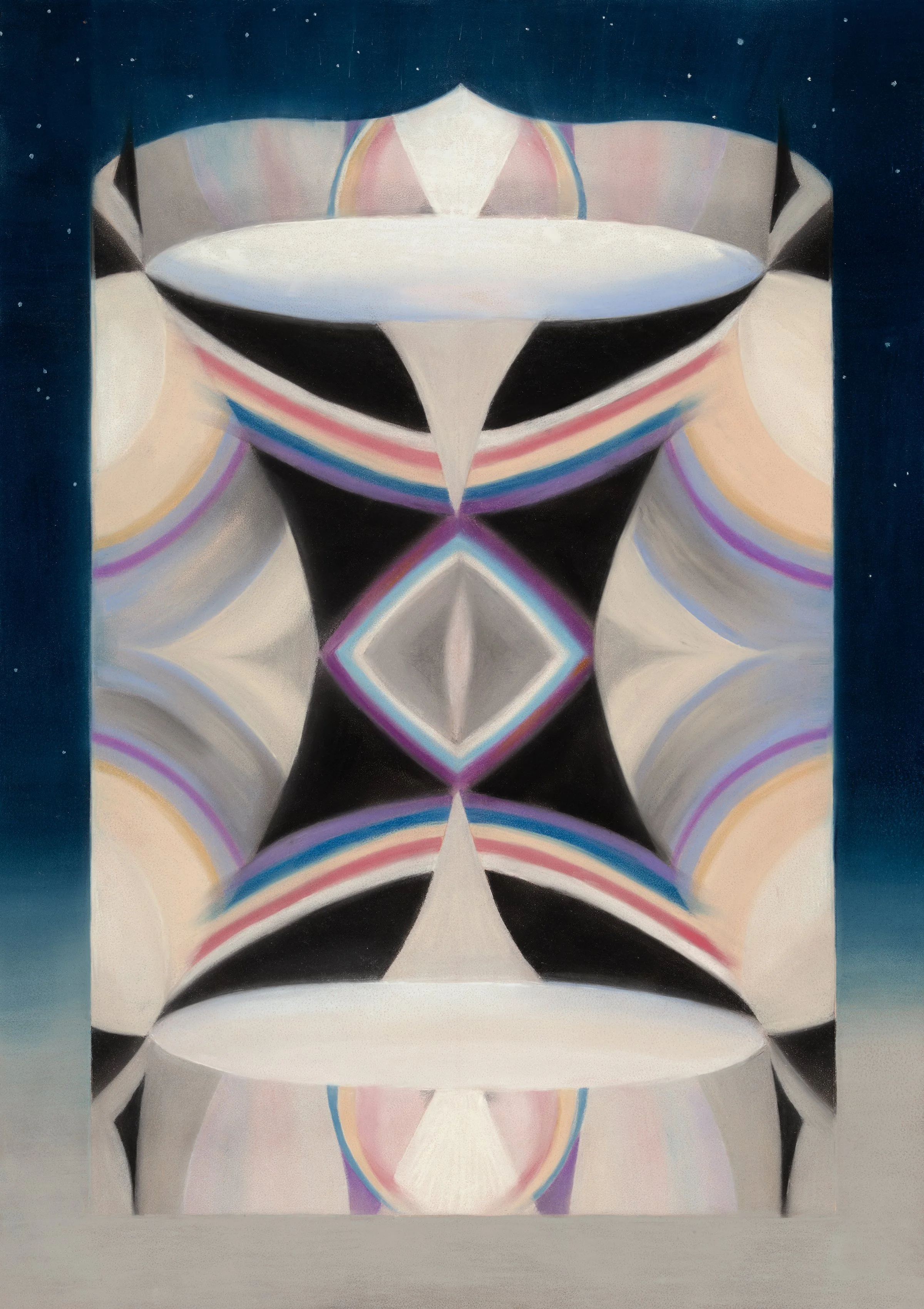 Mountain Valley Axis #7, 2025, soft pastel on board, 27 x 22 inches