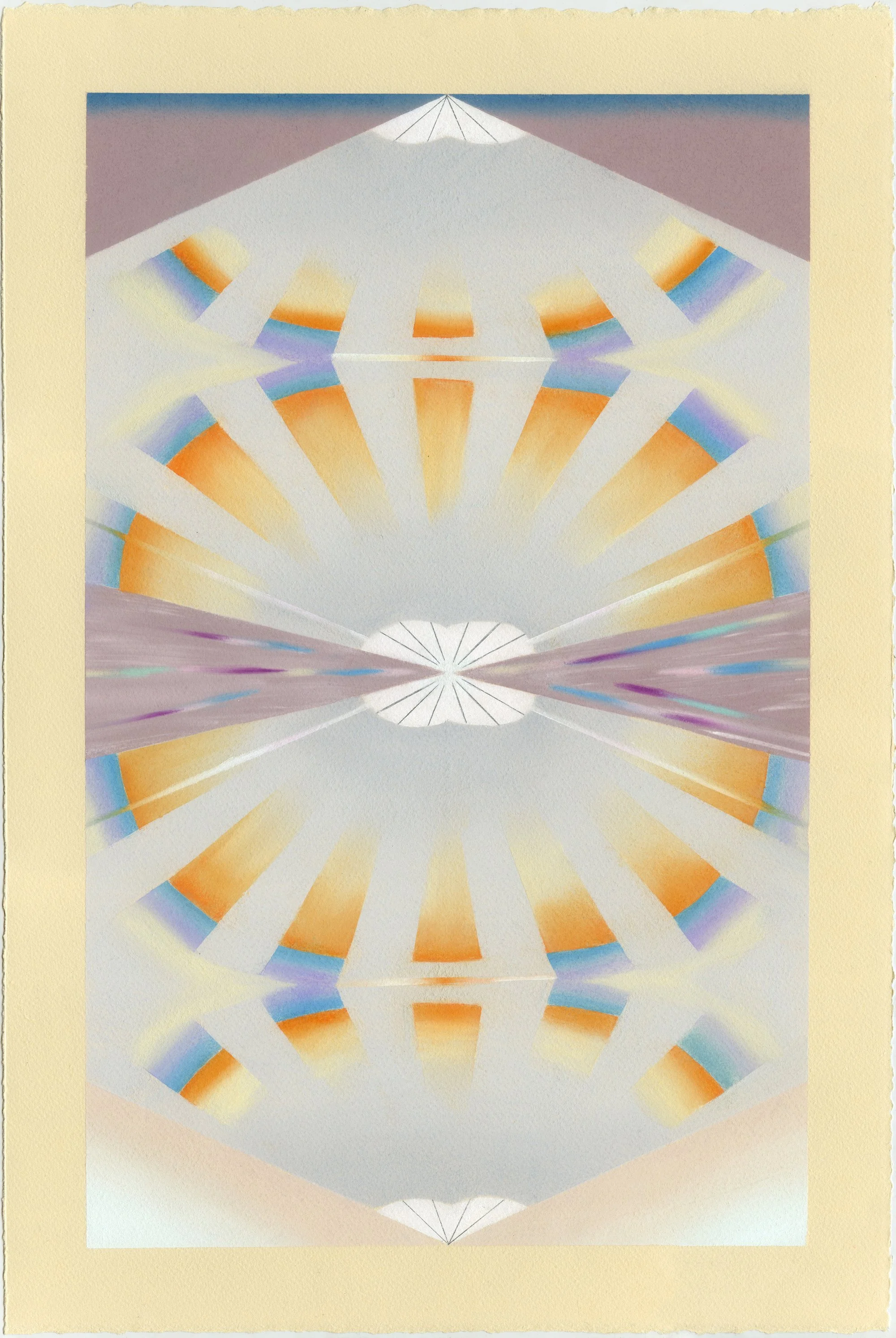 Mountain Valley Axis #8, 2025, soft pastel on paper, 22 x 15 inches