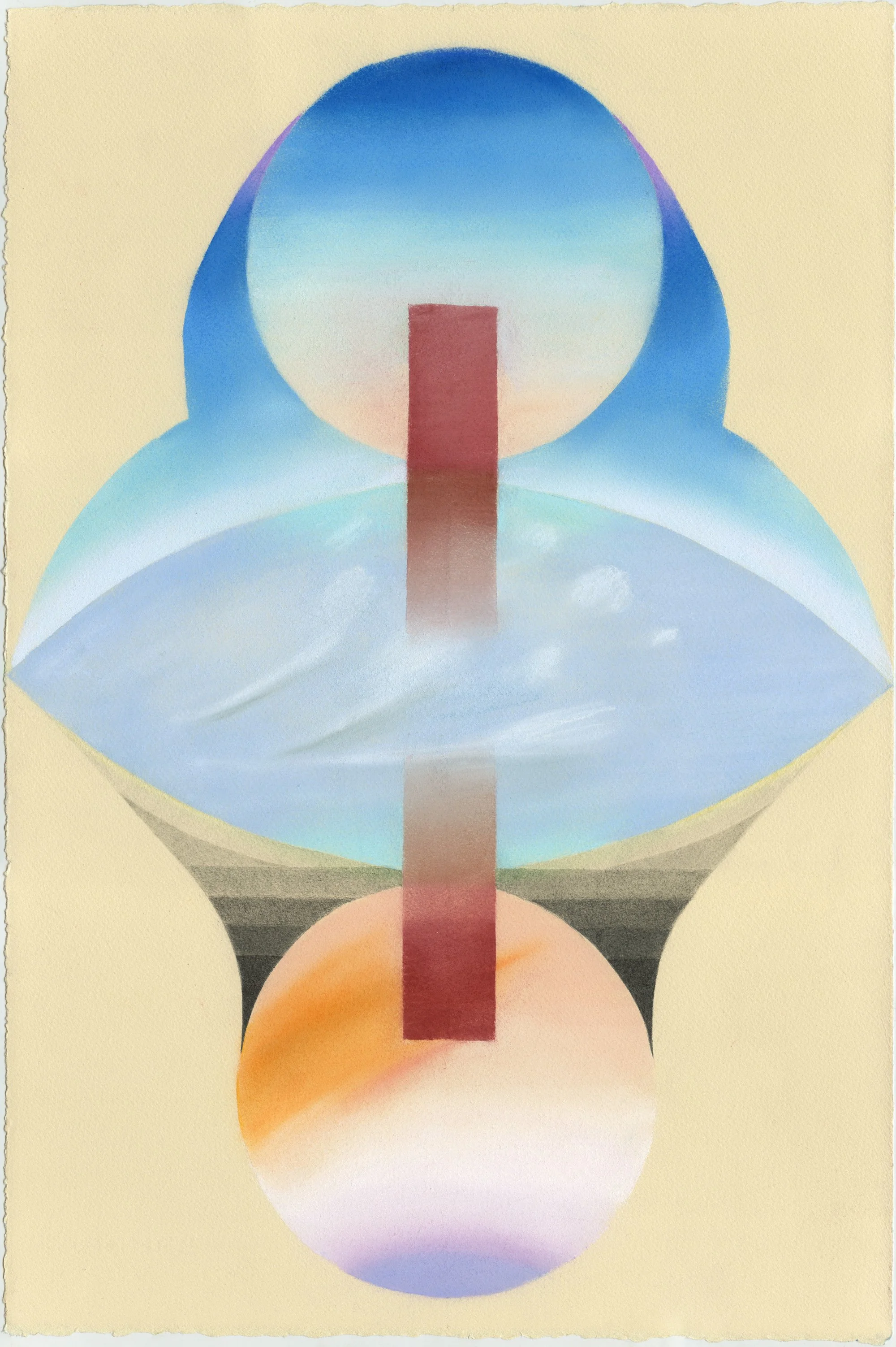 Mountain Valley Axis #5, 2025, soft pastel and graphite on paper, 22 x 15 inches