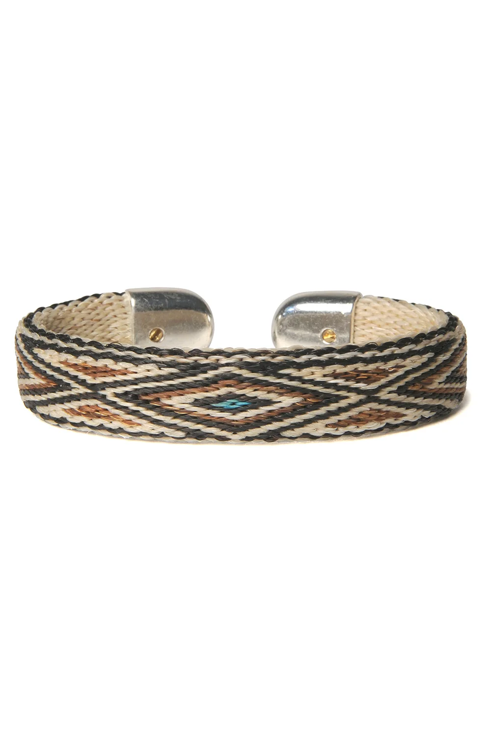 Bendable Bracelet - Wht/ Turq x Bwn