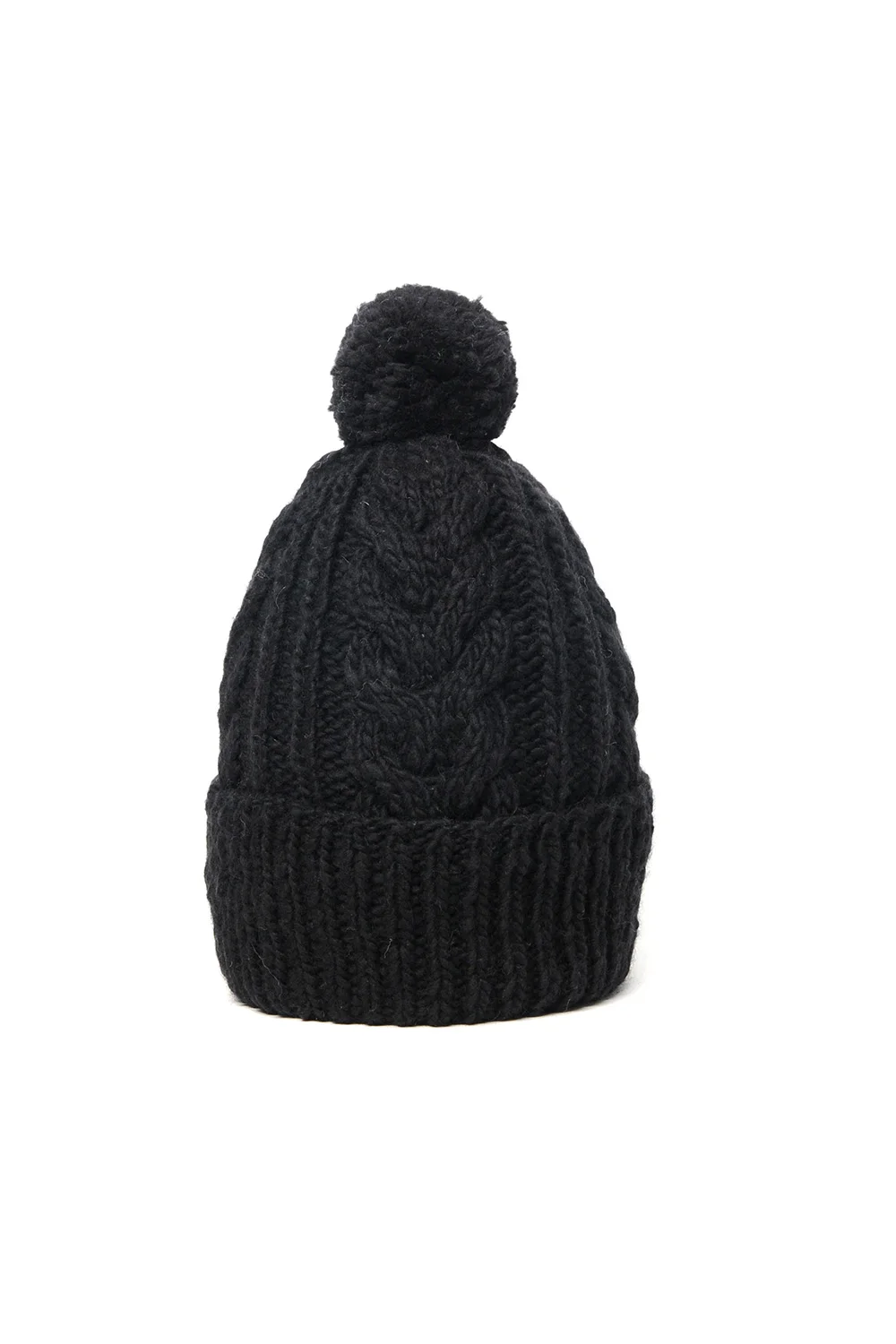 Double Cuff Cap, Fisherman - Black