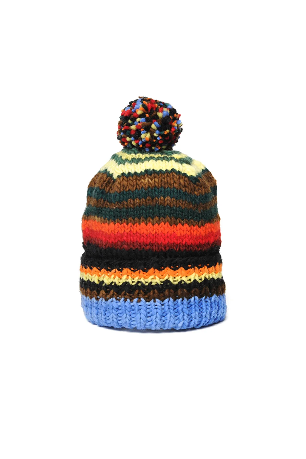 Double Cuff Cap, Serape #2 - Black