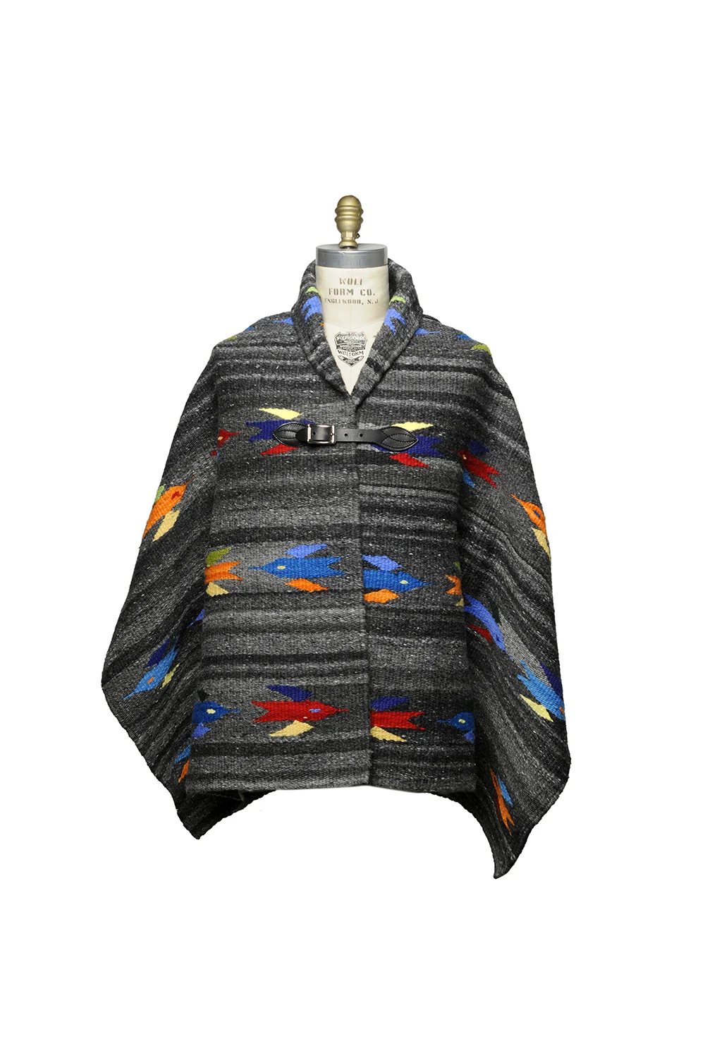Merino Wool Blanket Poncho - Hummingbird