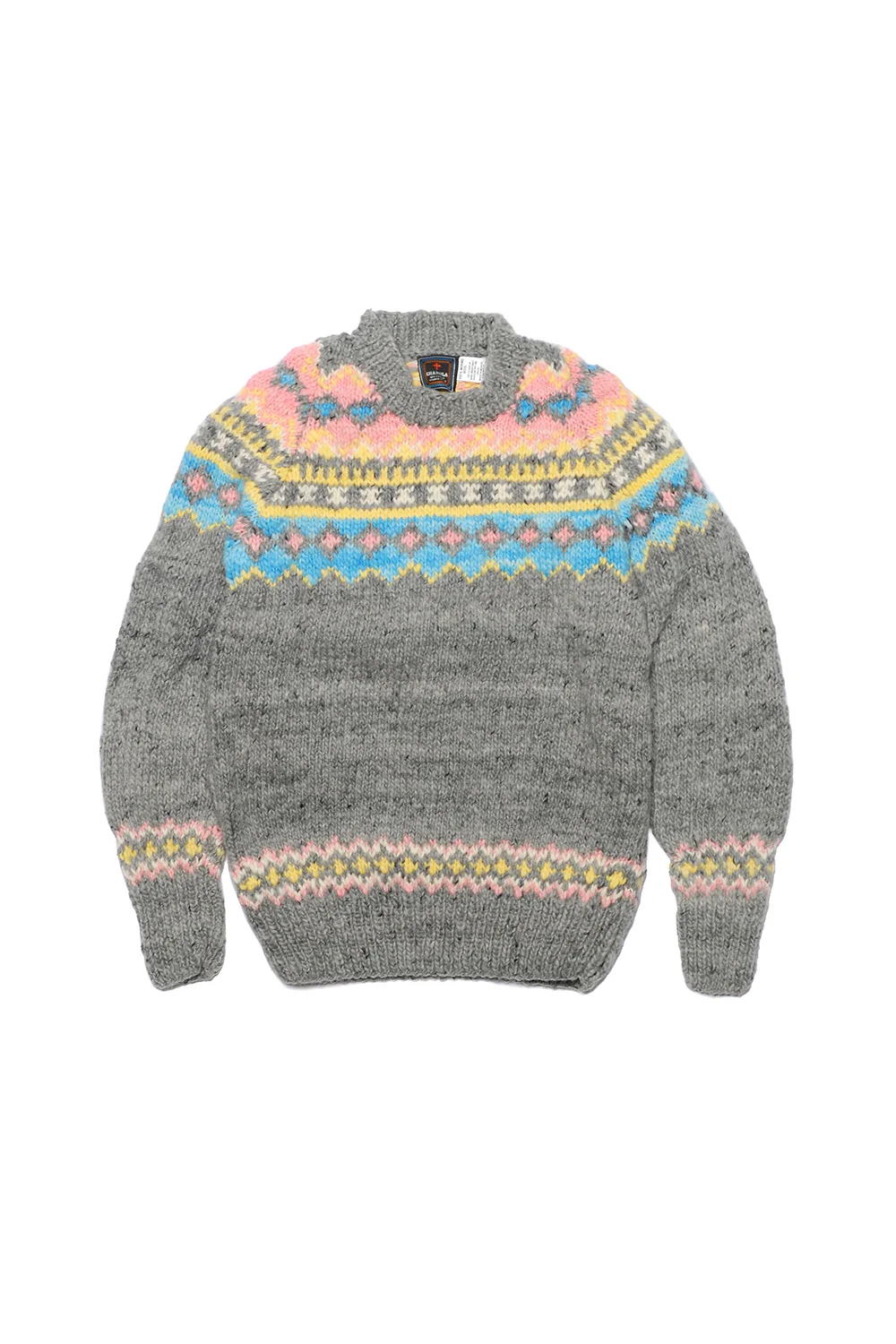 Fair Isle #3 Pullover - Pearl Grey #4