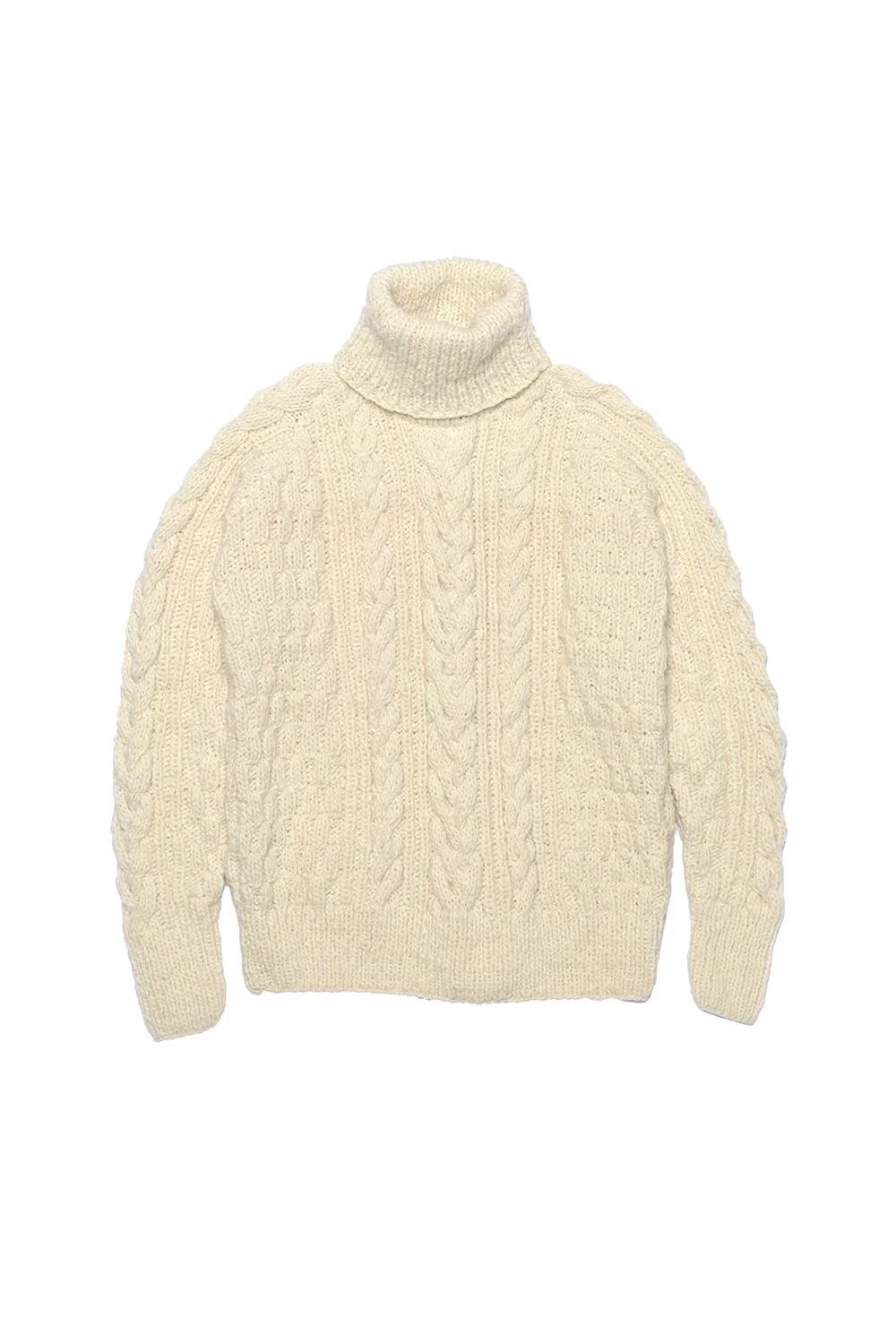 Fisherman Turtleneck Pullover - Ivory