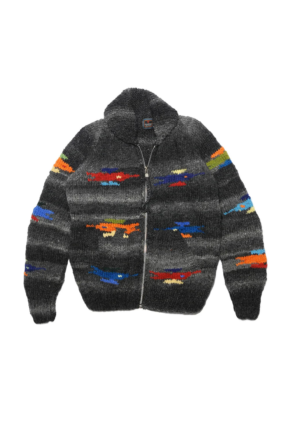 Hummingbird Zipper Cardigan - Grey Heather