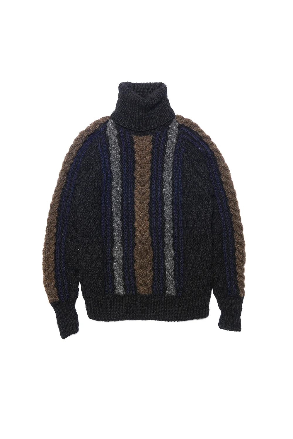 Fisherman Turtleneck Pullover - Crazy Black