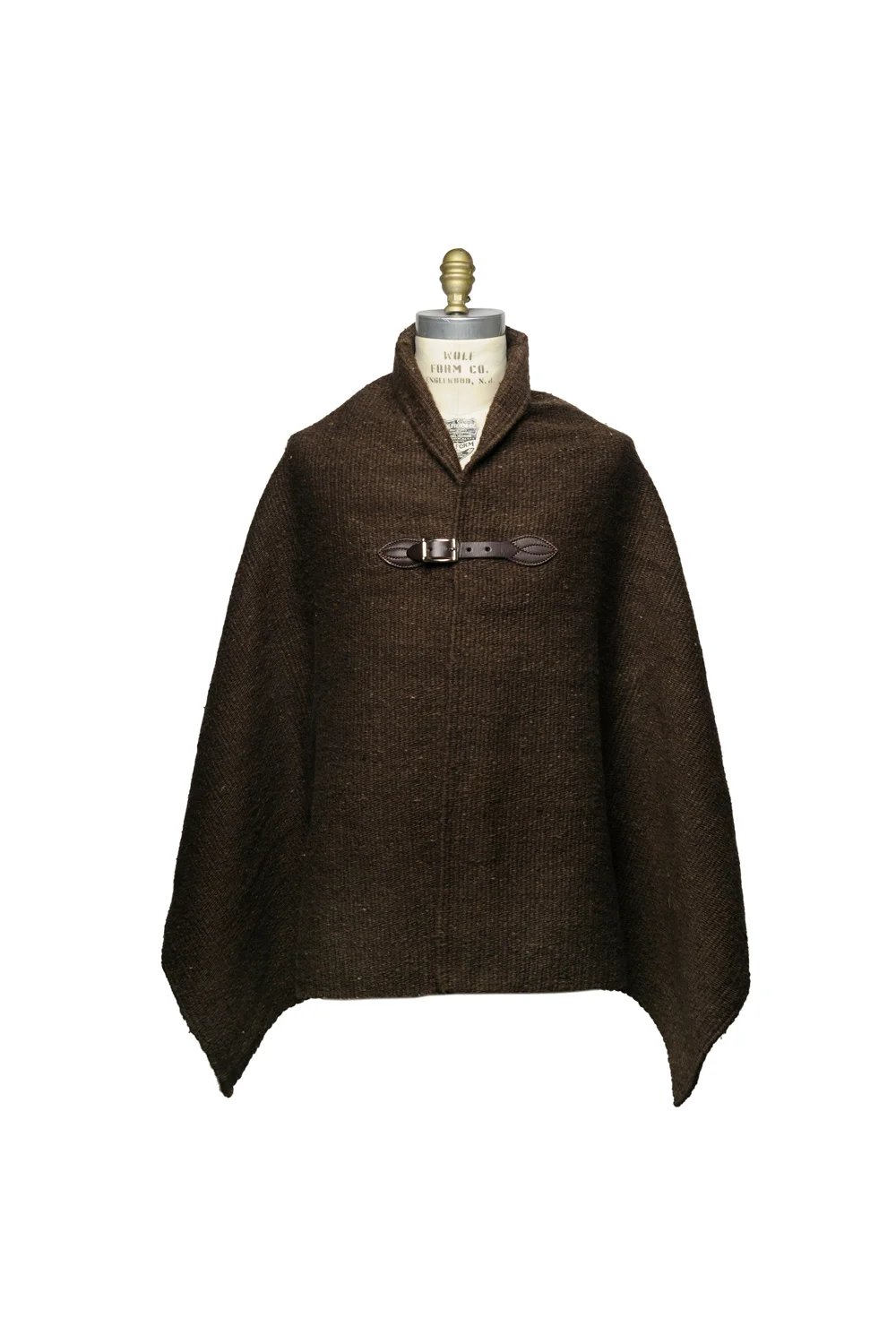 Merino Wool Blanket Poncho - Chocolate