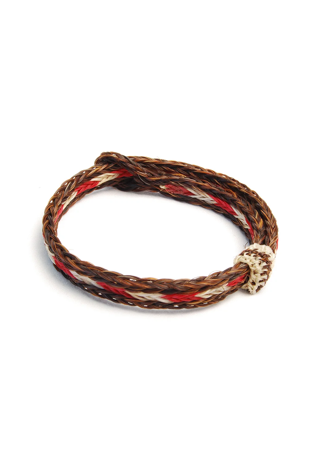 Braided Bracelet - Red / Wht / Blk
