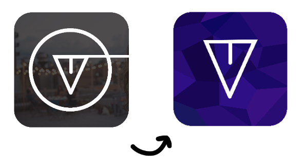 (L) The first RDV app icon, (R) the final RDV app icon you'll find in the Apple Store next week.