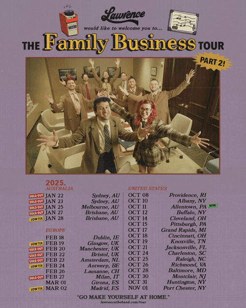 TOUR LAWRENCE THE BAND intelligence overview