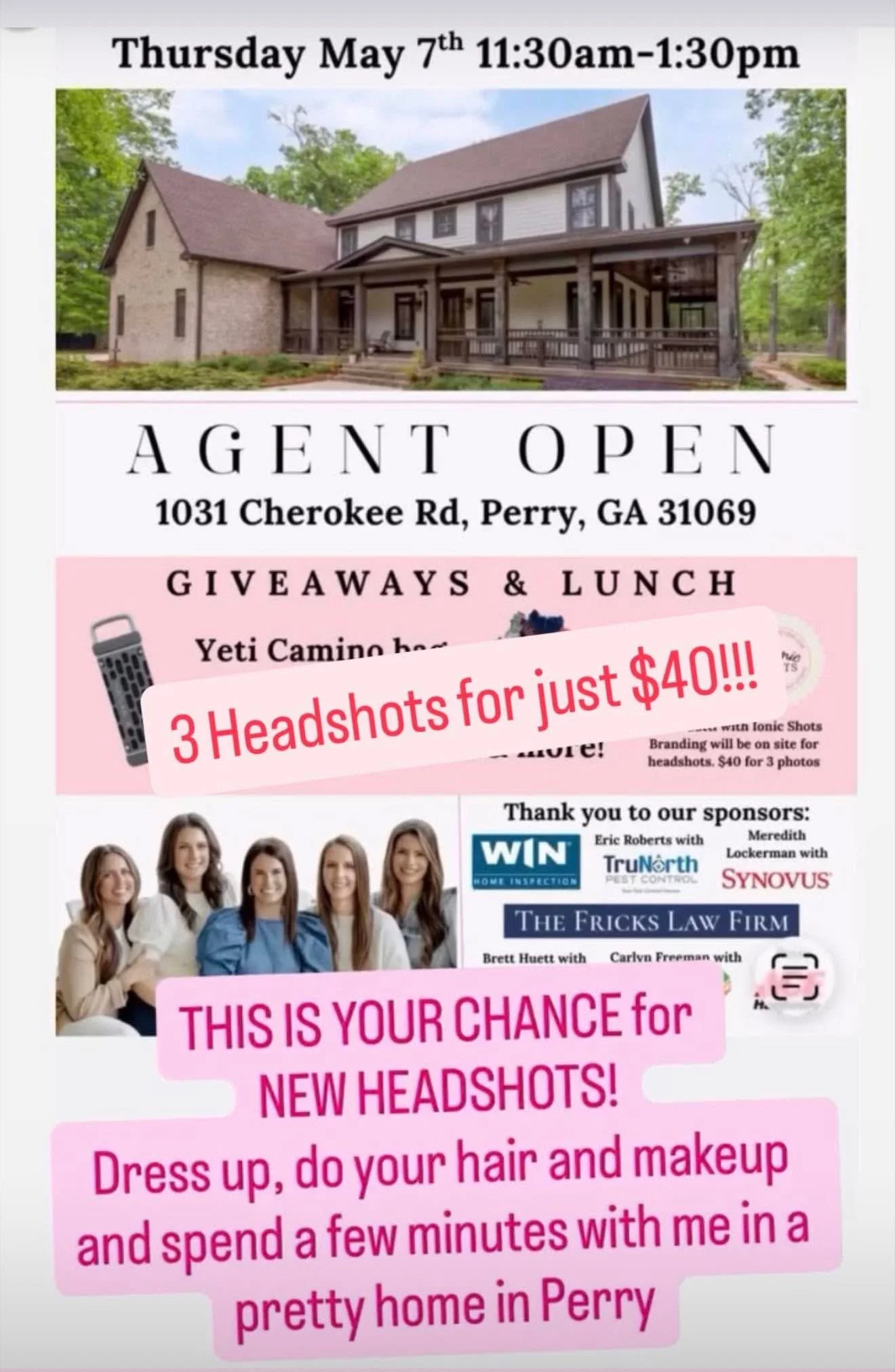 THIS IS YOUR CHANCE for an absolutely crazy price for 3 headshots that will be sent same day. Also anyone who gets headshots here is automatically put into a drawing that will be held to WIN A STUDIO BRANDING SESSION! WOW! Share this and head out to 