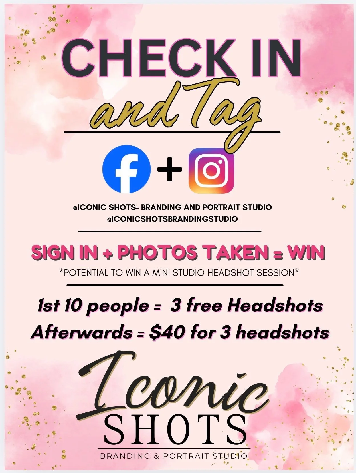 You can&rsquo;t beat this! The only time you can get beautiful headshots for this special for the Agent Open House! Wear something cute on the top half and Pop over and see this home and get some headshots. Iconic Shots - Branding &amp; Portrait Stud