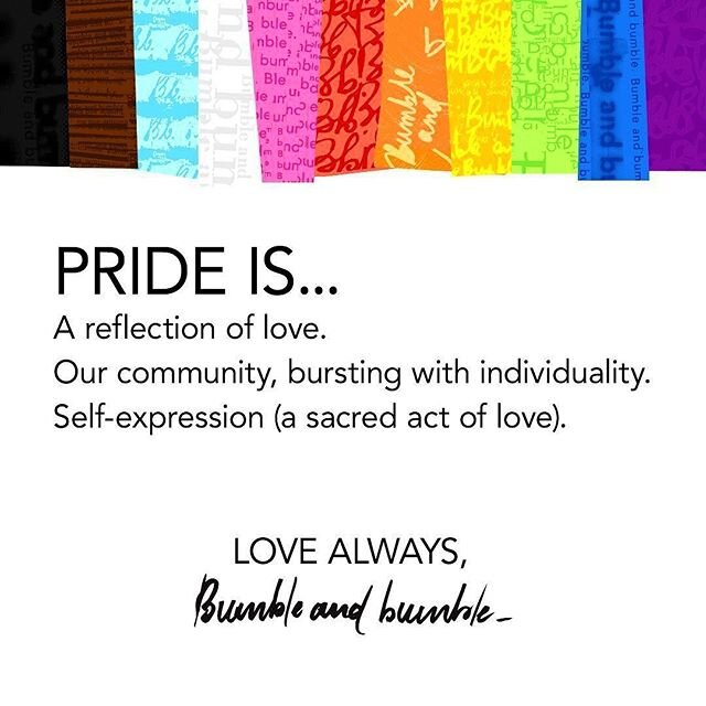 🤎❤️🧡💛💚💙💜💗 #repost 
@bumbleandbumble Pride is&hellip;a radical act of change. The LGBTQ+ rights movement began with protests largely led by LGBTQ+ people of color, including Stonewall activists and trans women of color Marsha P. Johnson and Syl