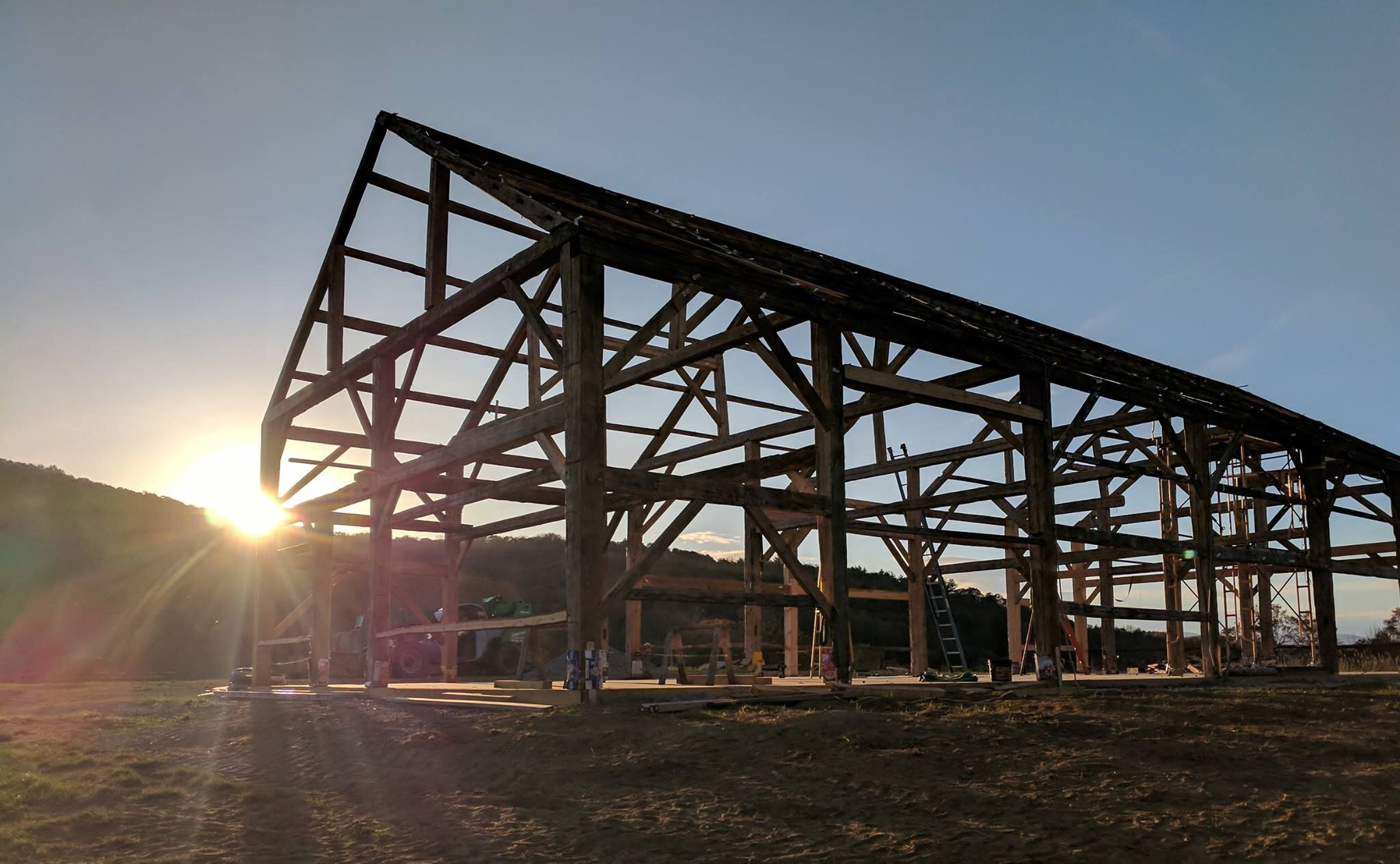 The rebuilt frame in Woodstock VT