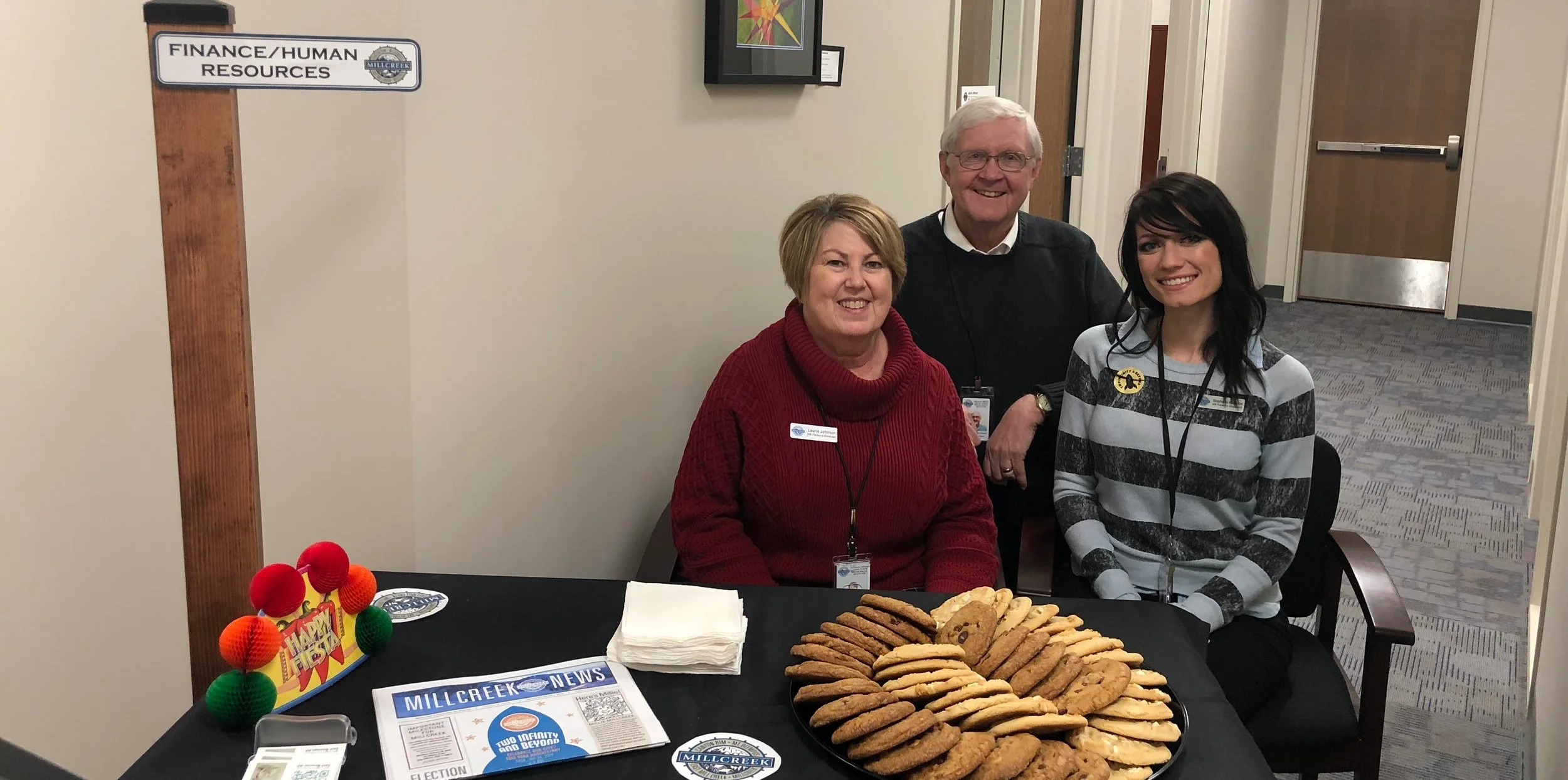 Human Resources and Finance Director Laurie Johnson, Councilman Dwight Marchant and HR Finance Assistant Stephanie Hampton