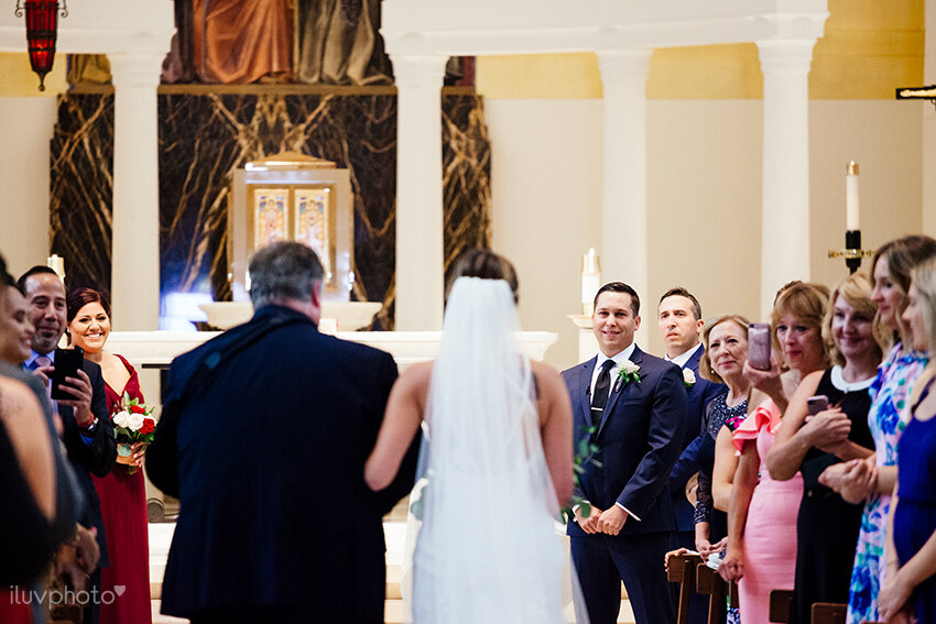 Wedding ceremony at Loyola University