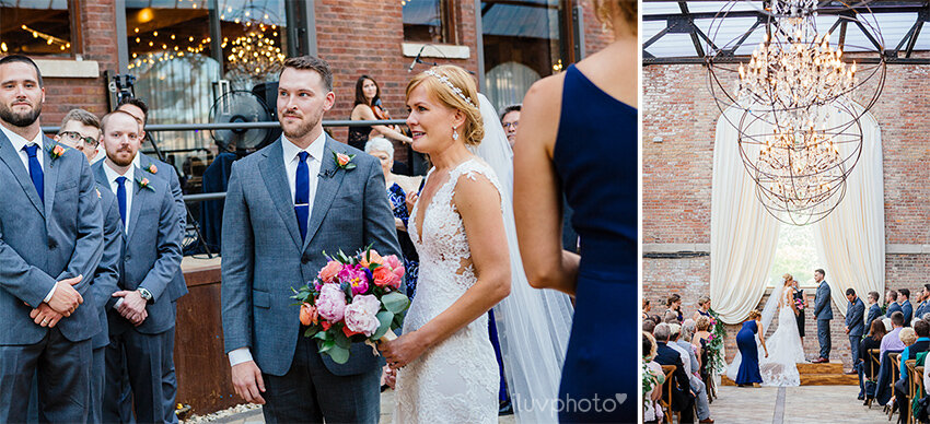  outdoor sculpture garden wedding in the summer   