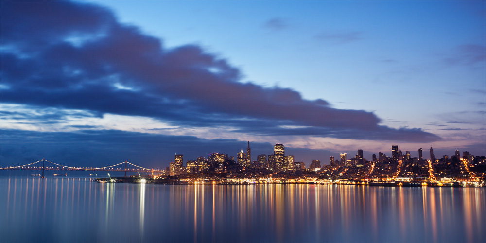 For an interesting angle, shoot from Alcatraz?!