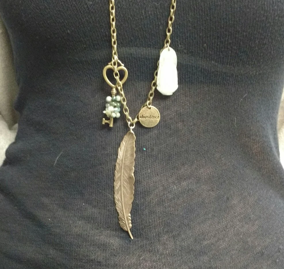 A beautiful necklace made by one of our conscious crafters.