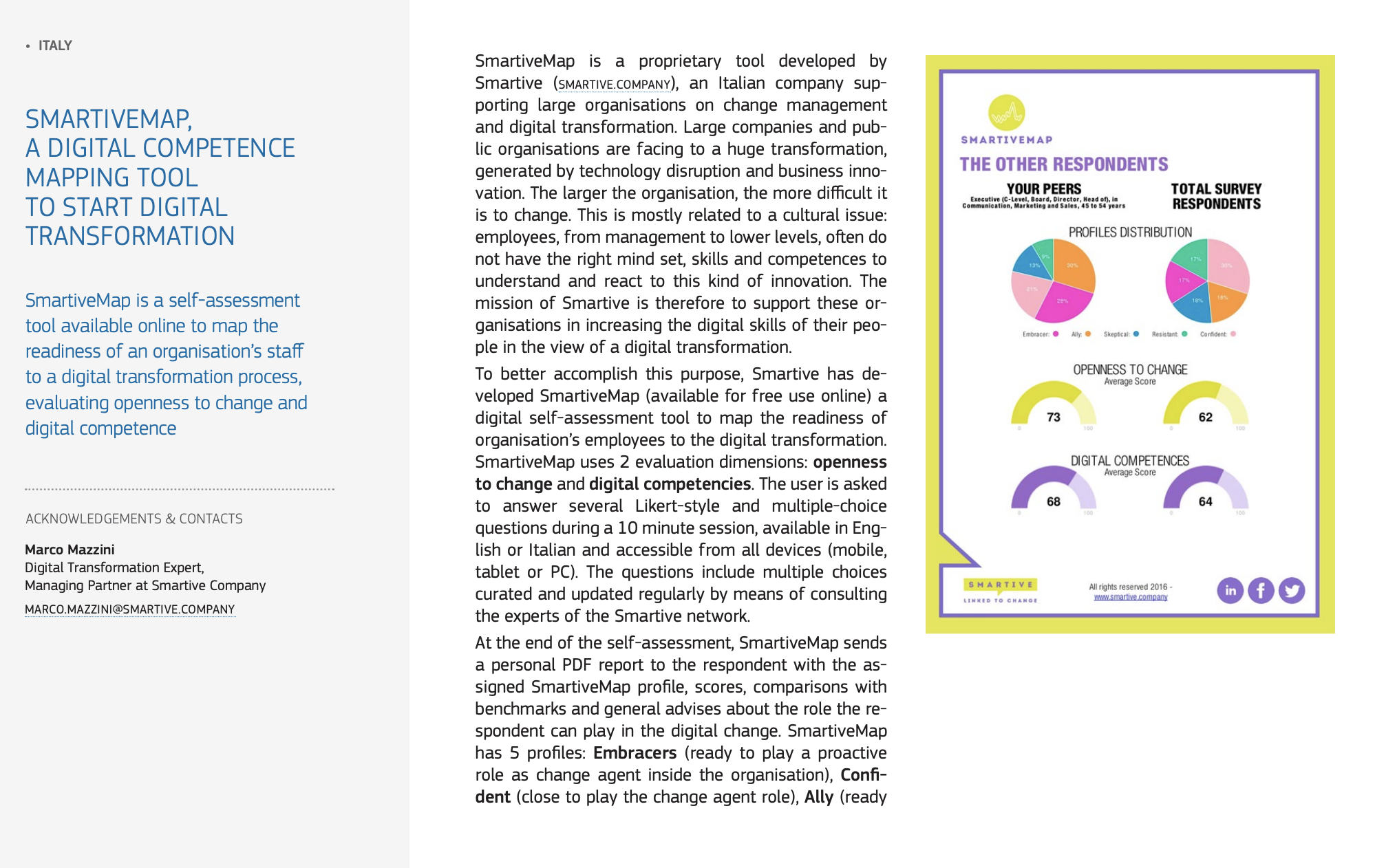 Il report “DigComp into Action” pubblicato da JRC dove viene esaminata la case history di SmartiveMap