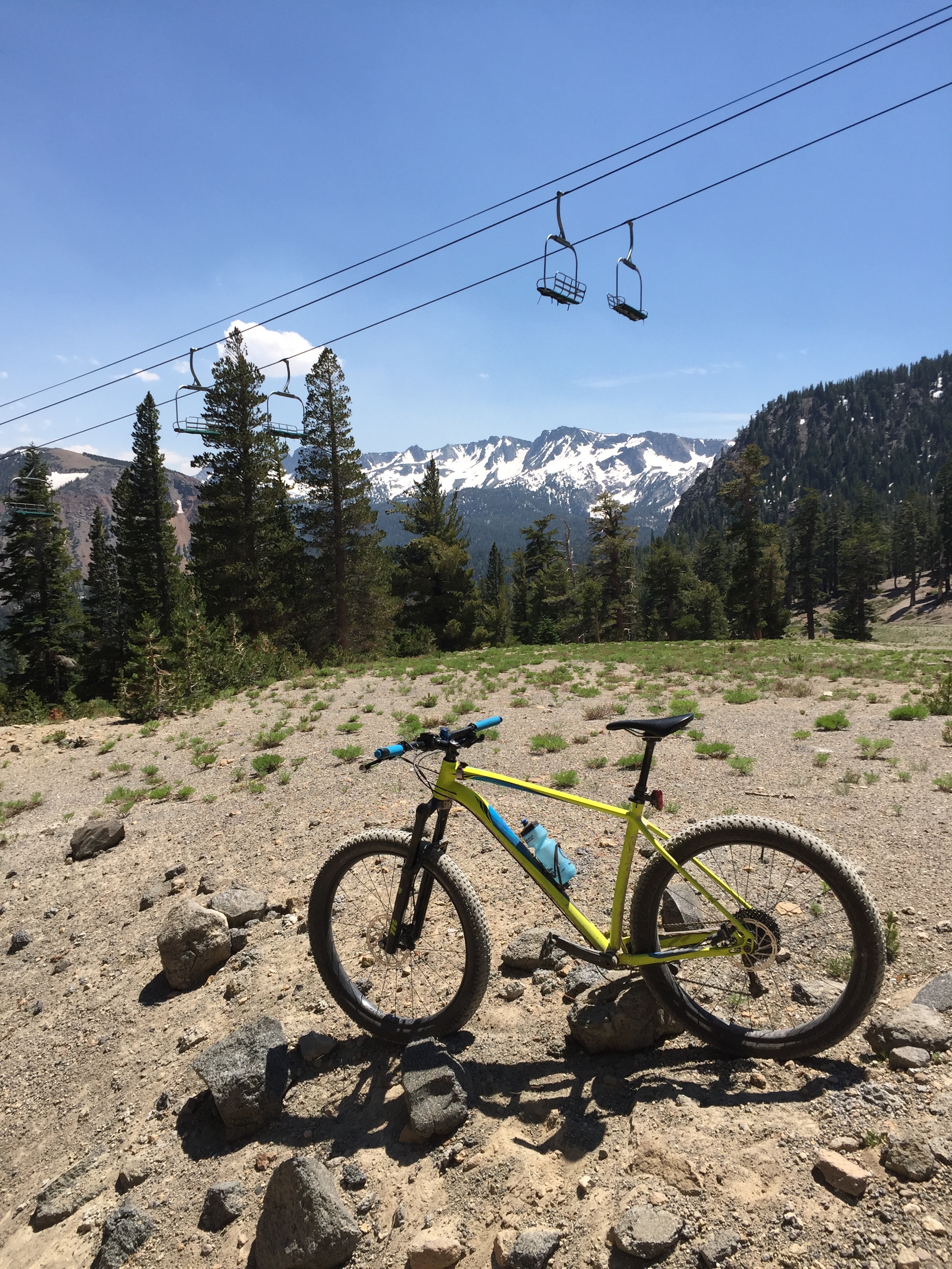 Ski and bike on the same mountain on the same day. Bucket list check. 
