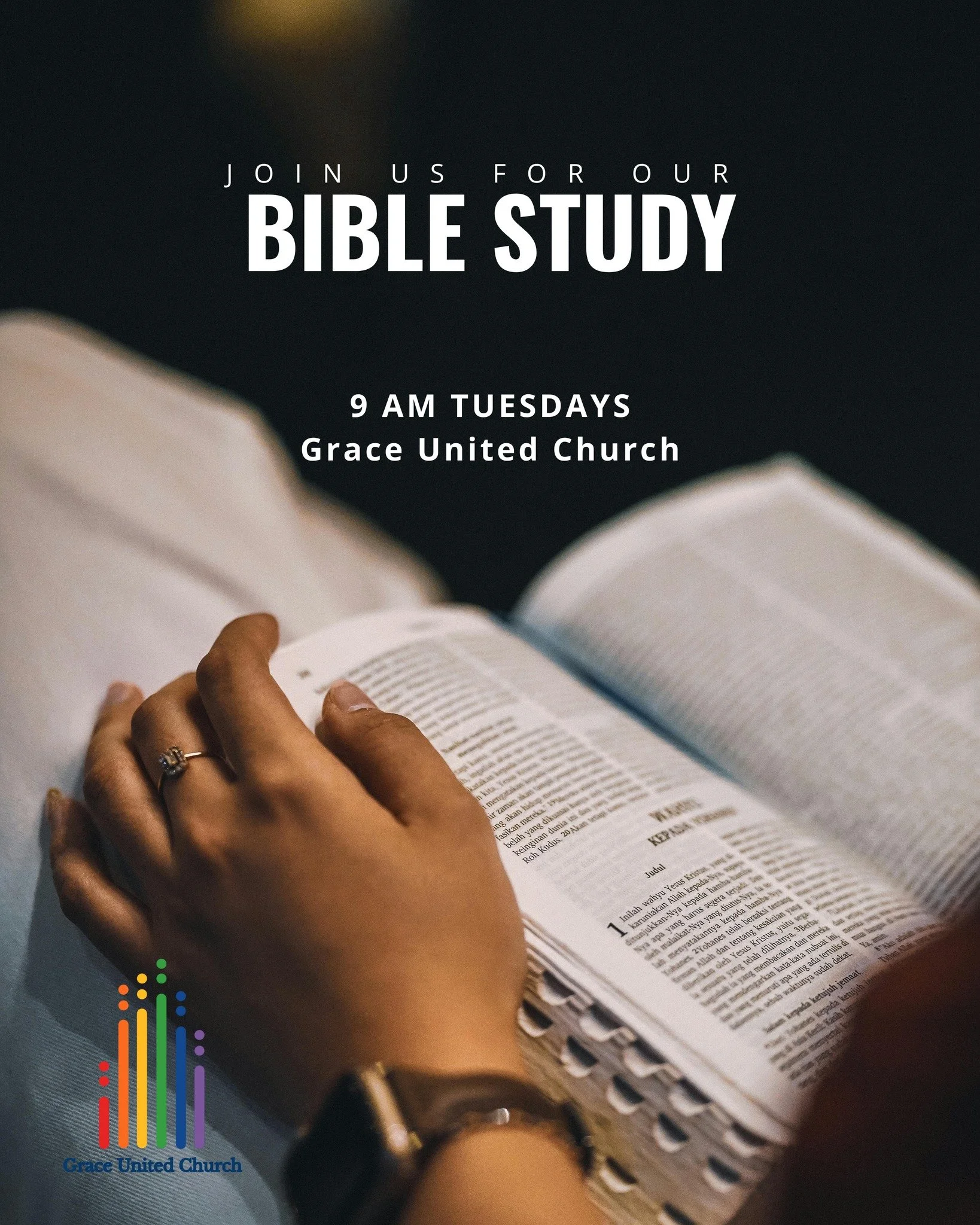 📖 **You&rsquo;re invited to Bible Study!** ❤️

Join us Tuesday mornings at **9:00 AM** at **Grace United Church, Lloydminster** for a time of learning, conversation, reflection, and fellowship as we explore God&rsquo;s Word together.

Whether you&rs