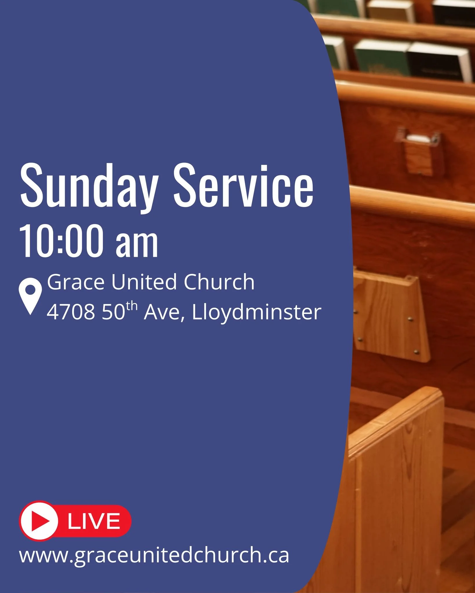 WORSHIP WITH US THIS SUNDAY 🍂

It's Thanksgiving Sunday, and we would love to have you join us for worship.

⛪ In person:Grace United Church 
🕙 Sunday at 10:00 AM
💻 Online: Join us through our Facebook or YouTube livestream

Whether you are joinin