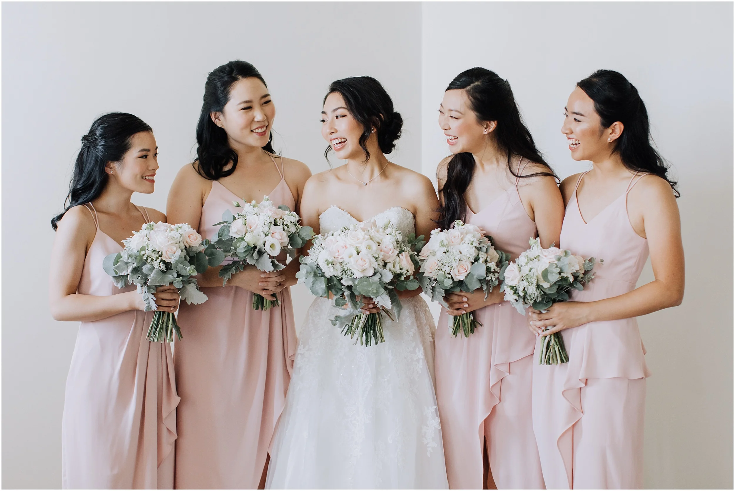 Bride and bridesmaids portrait