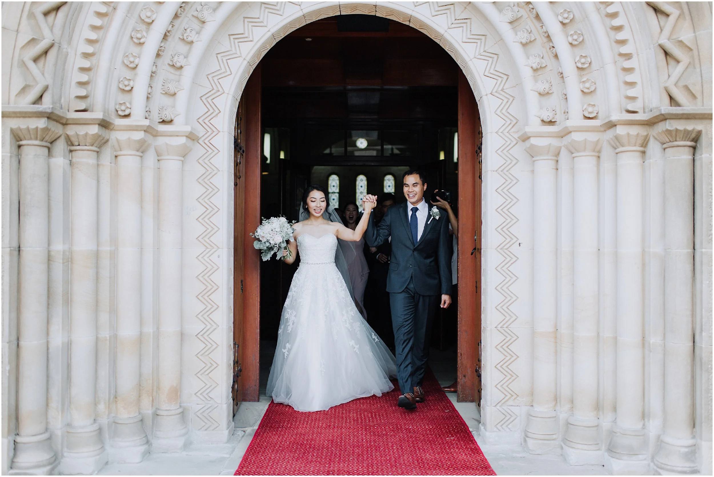 Bride and Groom exit church Sydney