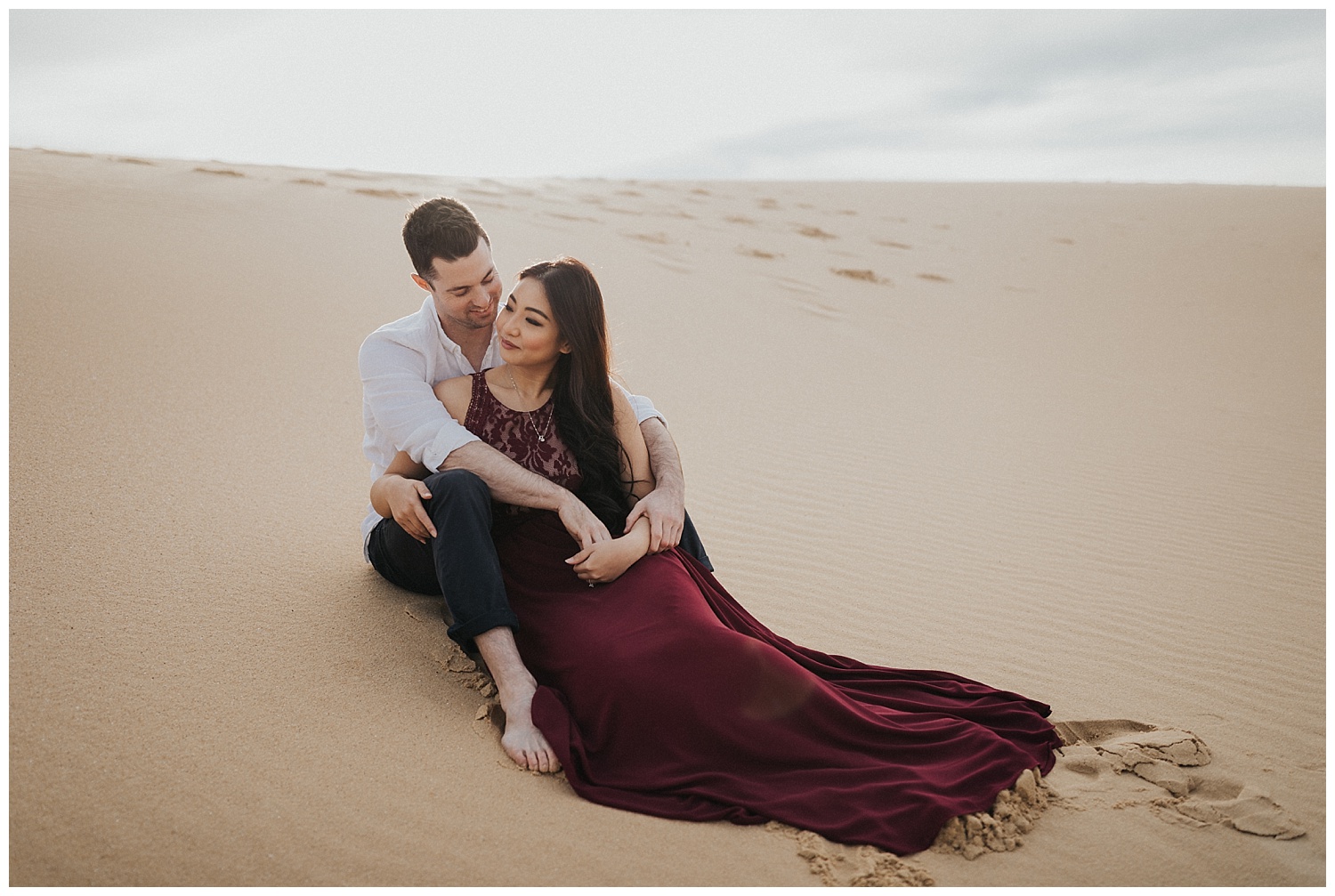 Stockton Sand Dunes Pre-Wedding Sydney Australia Engagement