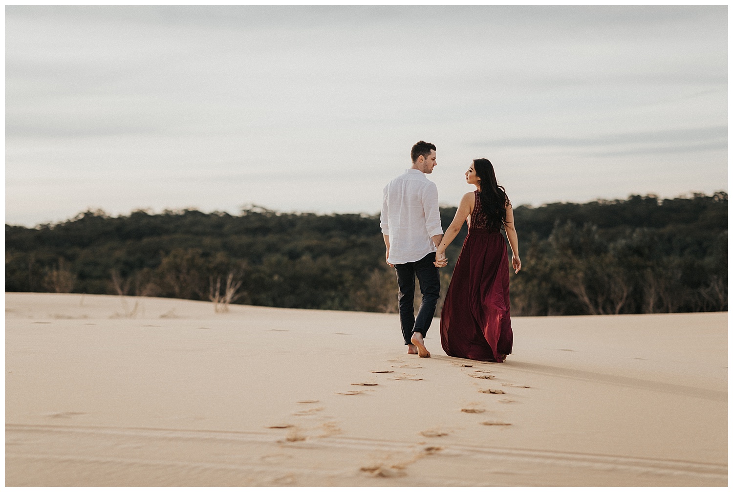 Stockton Sand Dunes Pre-Wedding Sydney Australia Engagement