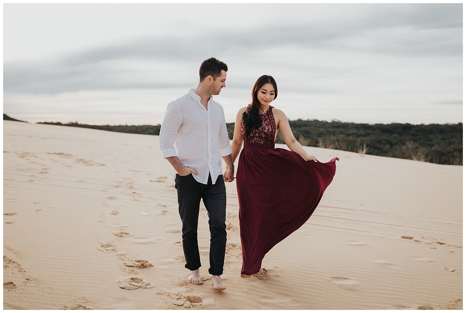 Stockton Sand Dunes Pre-Wedding Sydney Australia Engagement