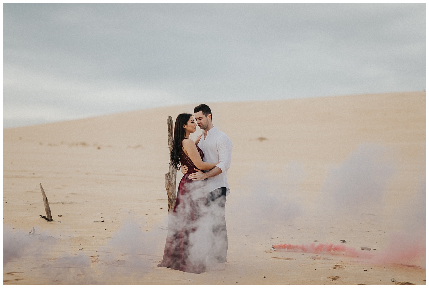 Stockton Sand Dunes Pre-Wedding Sydney Australia Engagement