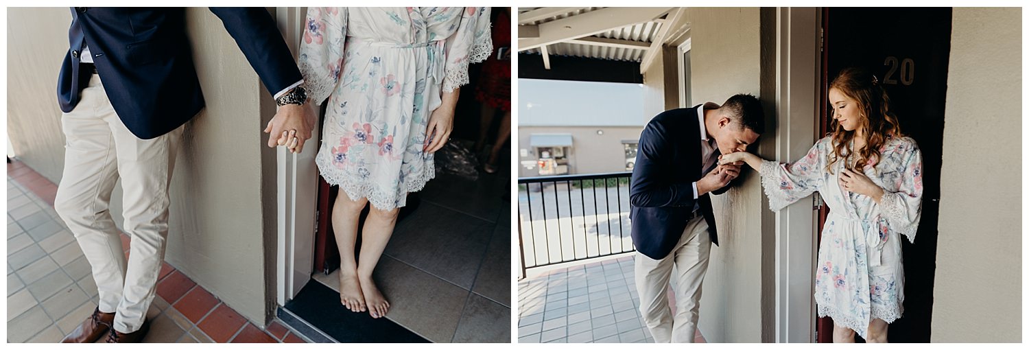 Bowral Southern Highlands Autumn Wedding - Bride and Groom pray before seeing each other