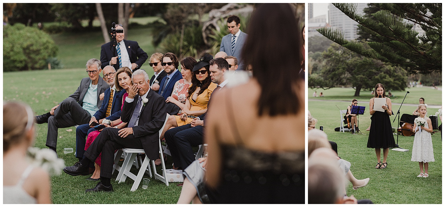 Father of the Groom sheds a tear during Sydney Wedding Ceremony