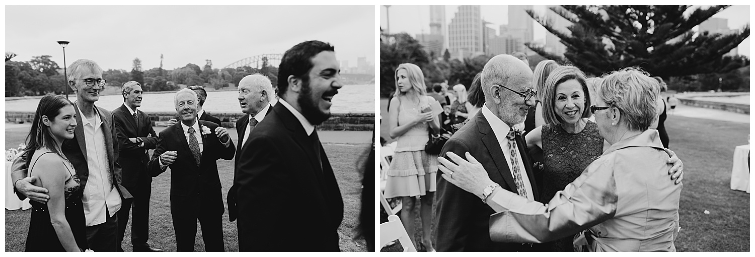 Parents of the Bride and Groom come together at the Royal Botanic Gardens Sydney