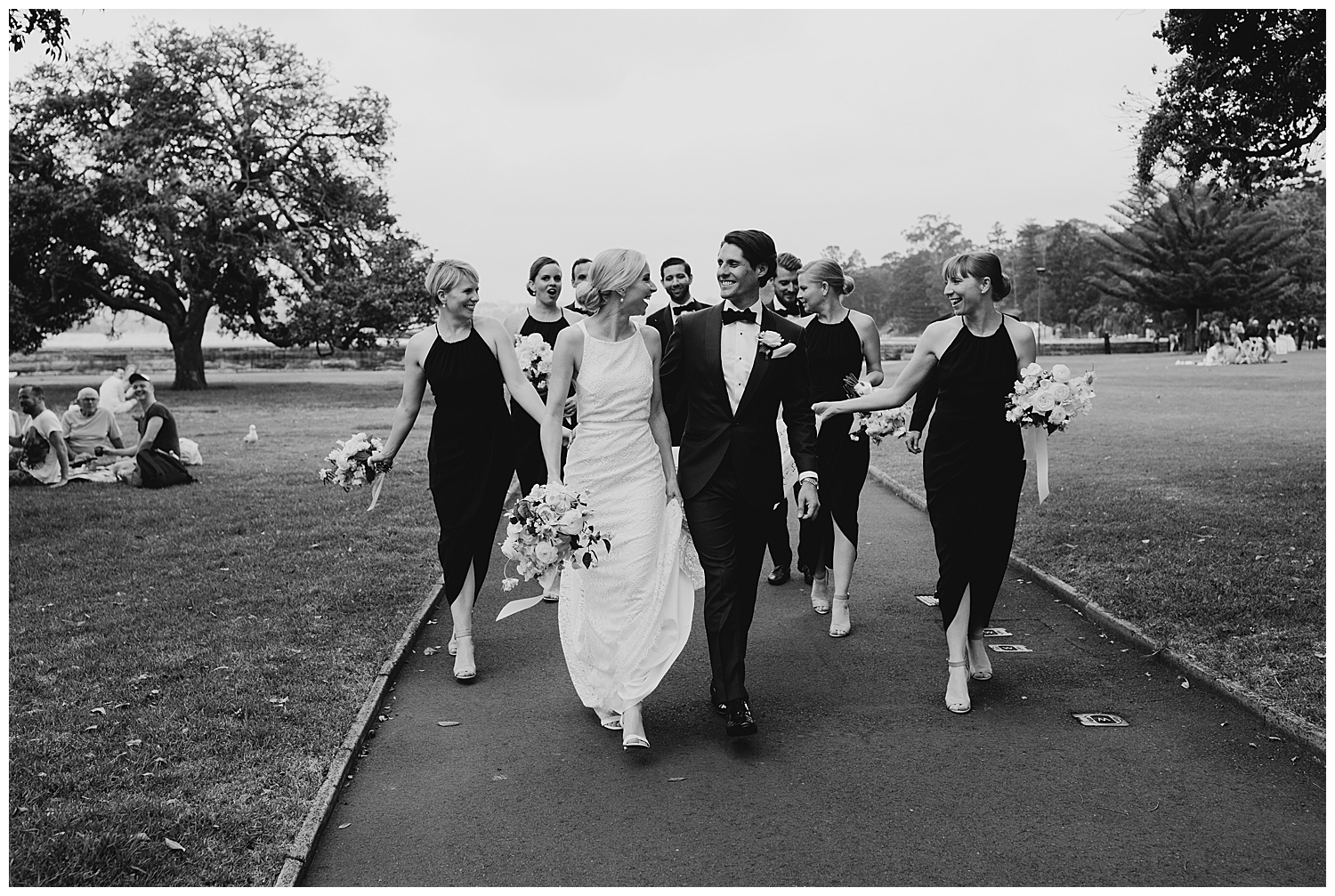 Sydney Bride and Groom during wedding photos at the Royal Botanic Gardens
