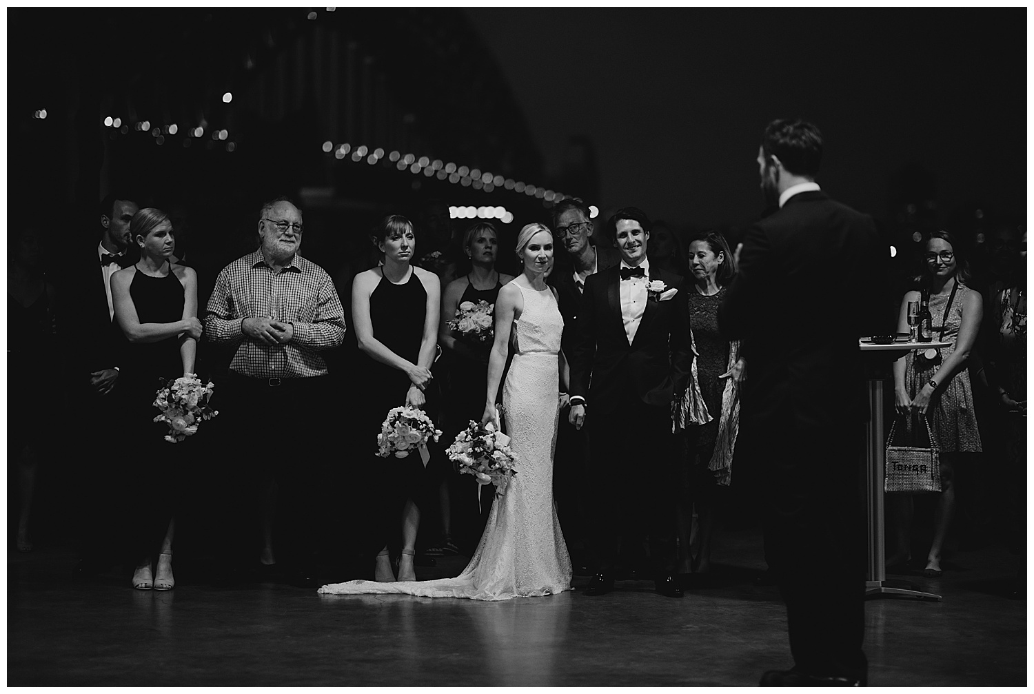 Bride and Groom on the terrace at the MCA Sydney