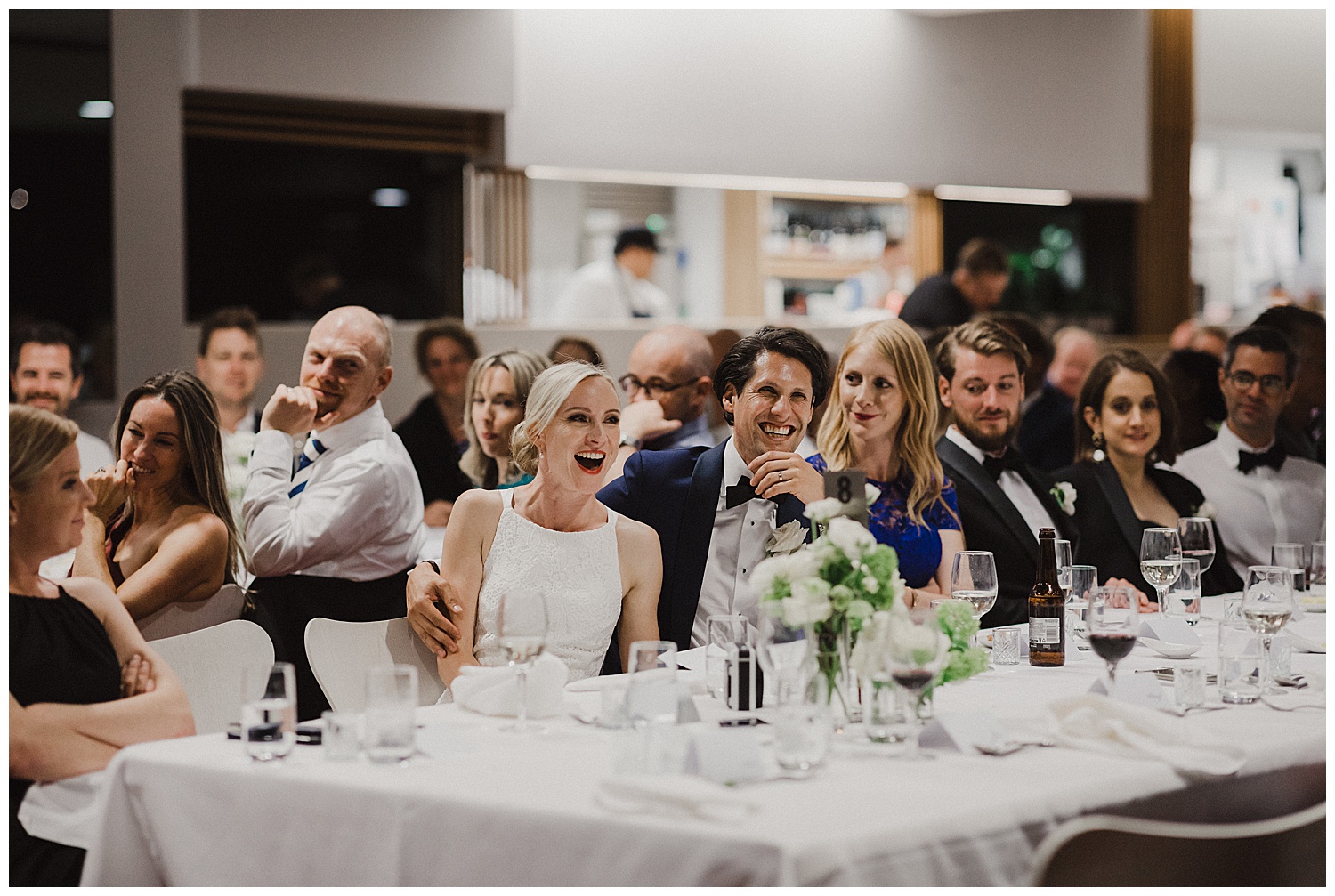 Bride’s reaction to speeches at the MCA Sydney