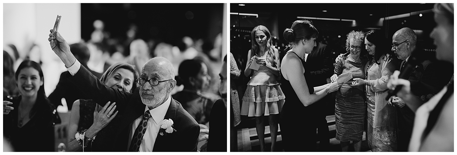 Family members enjoy a wedding tradition at the MCA Sydney