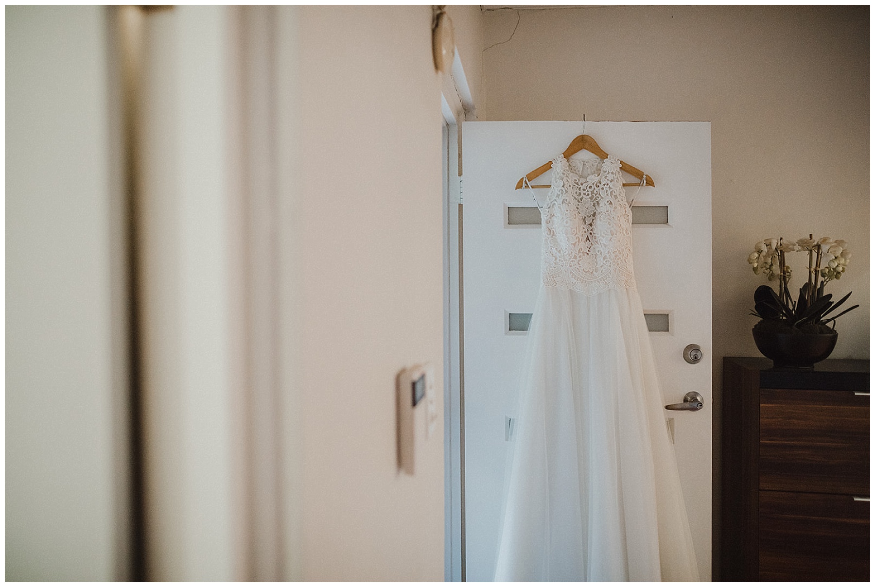 Shot of the Bride's wedding dress
