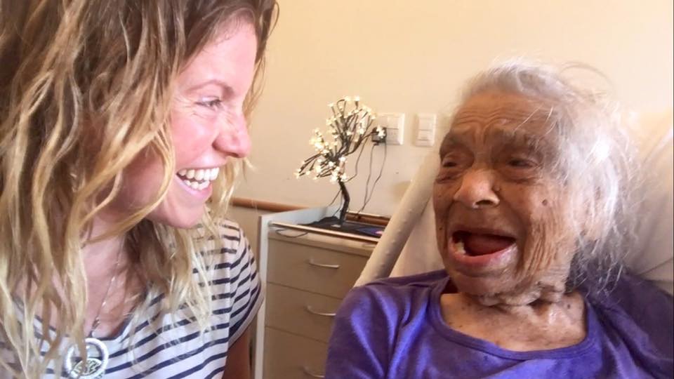 Lindsey with Daisy, one of Molly's sisters who escaped with her. 