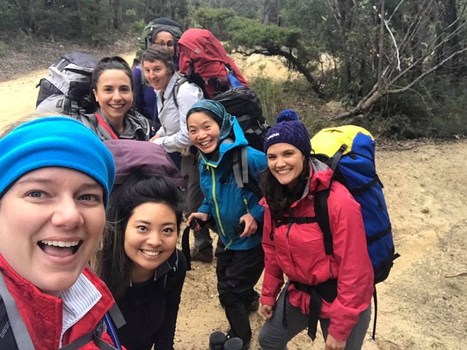The dream team. From front to back: Kylie, Zina, Caroline, Joyce, Lucy, Ruth, Mel