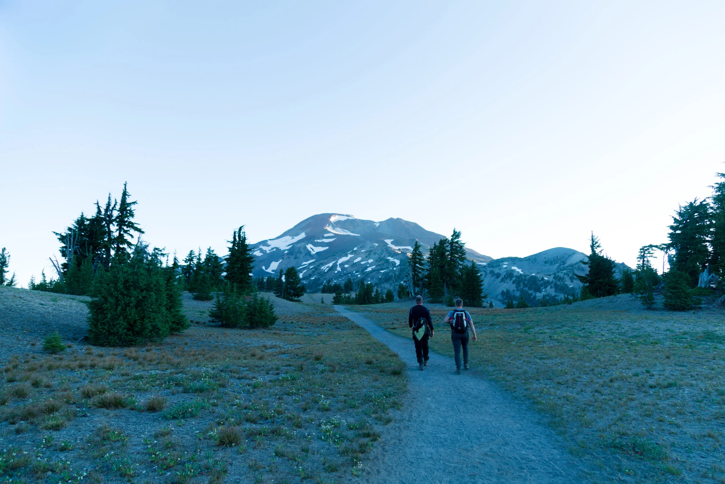 South Sister up ahead as we strolled through beautiful meadows and rolling hills