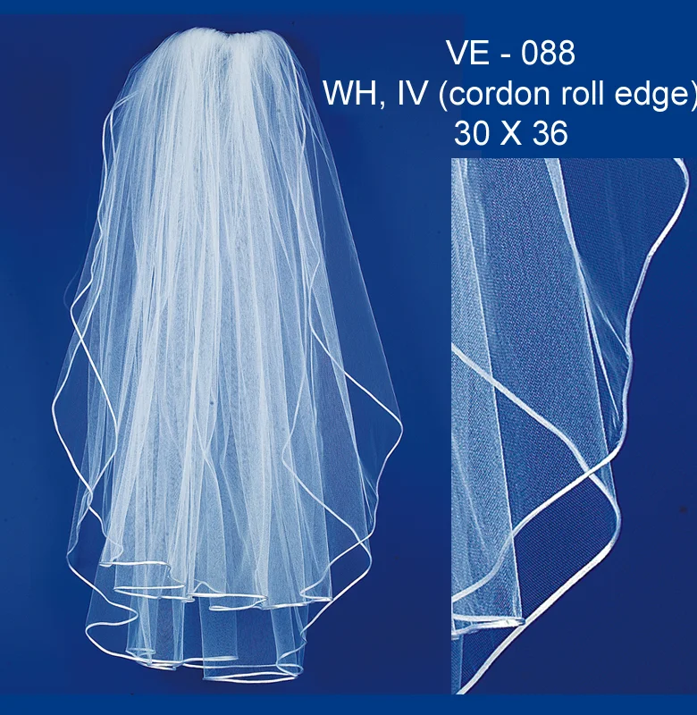 Hip Length Veil - VE088