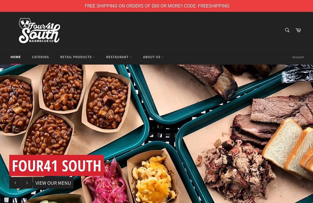 We&rsquo;ve been working on a TON of rad stuff for the team over at @four41south - as much as we love working together, we love the food even more 🤤 | Website + Online store development - Swing by four41south.com and show them some support!
&bull;
&