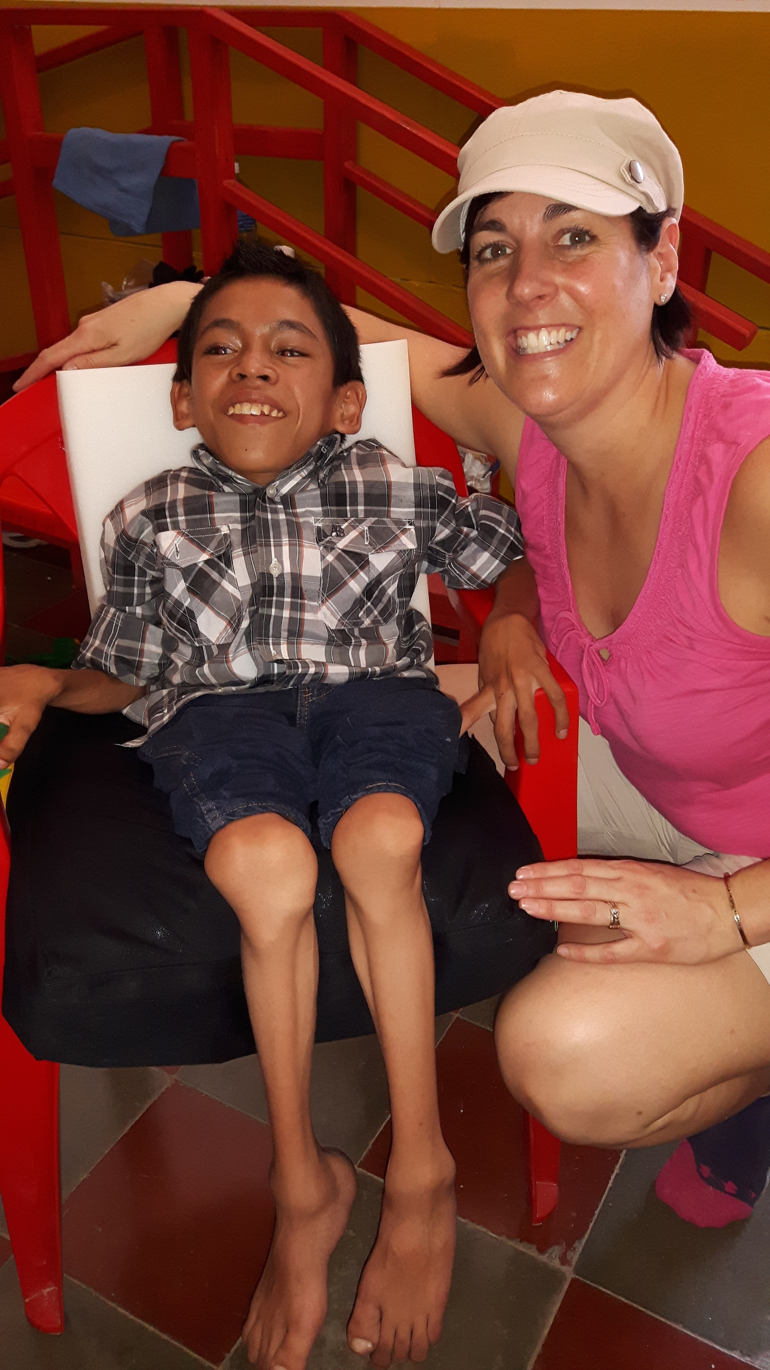 Ashley and this young man with his new chair. 