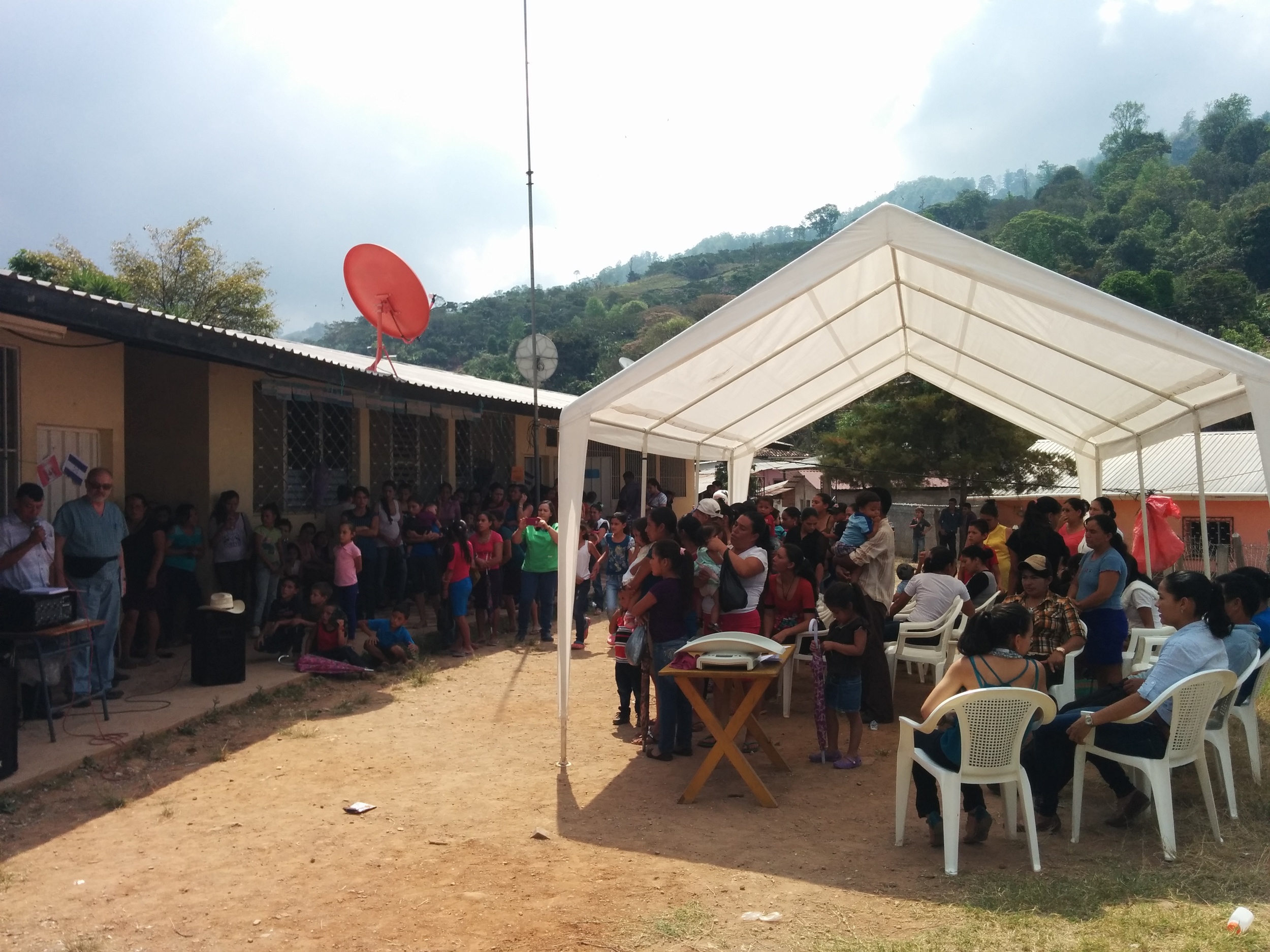 Local politicians and patients welcome our team to Las Peñas.